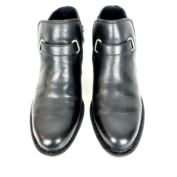 Born Kristina Black Leather Ankle Booties Size 6M - Picture 3 of 16
